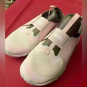 Nike Flex Runner  Size 7Y Running Slip-on Shoes Pink White DJ6038-600 NEW